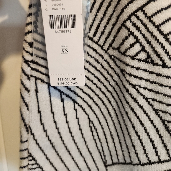 Anthropologie Maeve jovana Sweater Pencil skirt Black and White - Picture 6 of 9